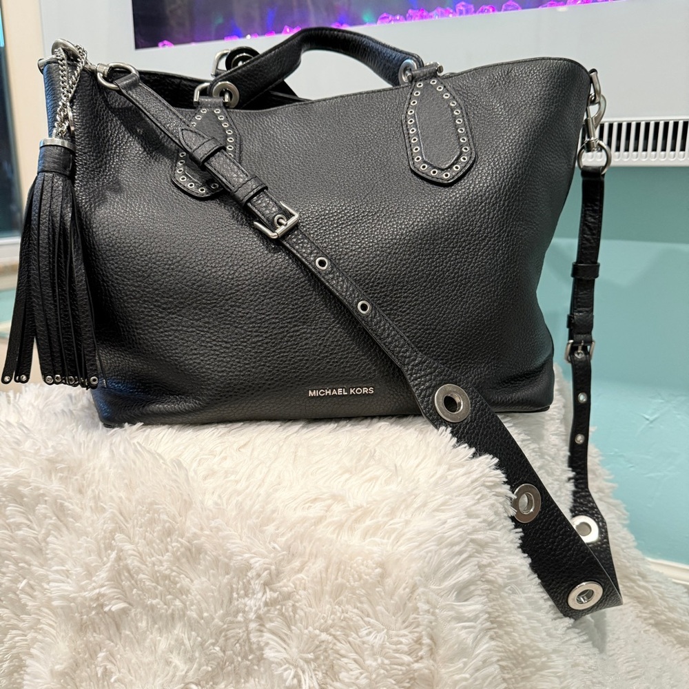 Michael Kors Black Pebbled Leather Satchel or Tote